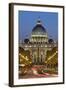 St. Peter's Basilica Viewed Along Via Della Conciliazione at Night, Rome, Lazio, Italy-Stuart Black-Framed Photographic Print