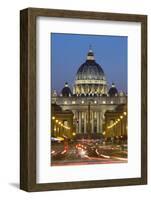 St. Peter's Basilica Viewed Along Via Della Conciliazione at Night, Rome, Lazio, Italy-Stuart Black-Framed Photographic Print