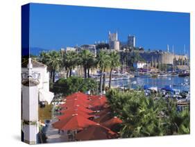 St. Peter's Castle, Marina and Yachts in Foreground, Bodrum, Anatolia, Turkey Minor, Eurasia-Sakis Papadopoulos-Stretched Canvas