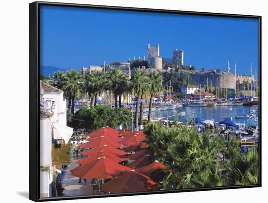 St. Peter's Castle, Marina and Yachts in Foreground, Bodrum, Anatolia, Turkey Minor, Eurasia-Sakis Papadopoulos-Framed Photographic Print