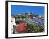 St. Peter's Castle, Marina and Yachts in Foreground, Bodrum, Anatolia, Turkey Minor, Eurasia-Sakis Papadopoulos-Framed Photographic Print