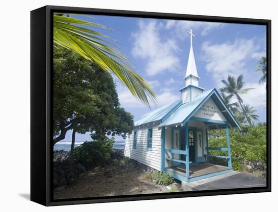 St. Peter's Catholic Church, Near Kailua-Kona, Island of Hawaii (Big Island), Hawaii, USA-Ethel Davies-Framed Stretched Canvas