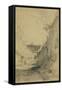 St Peter's from Arco Oscuro-Edward Lear-Framed Stretched Canvas