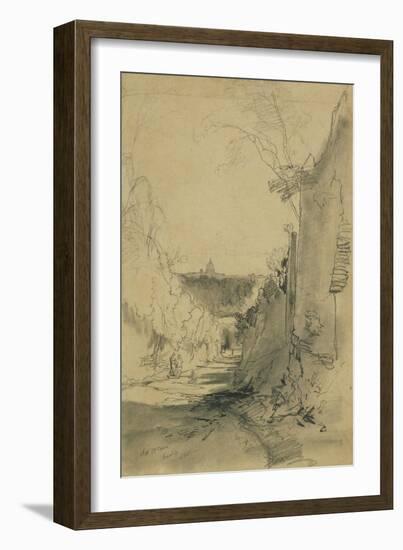 St Peter's from Arco Oscuro-Edward Lear-Framed Giclee Print