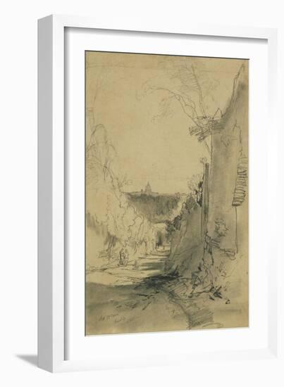 St Peter's from Arco Oscuro-Edward Lear-Framed Giclee Print