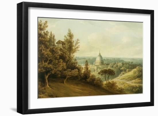 St Peter's from the Villa Milleni Near Rome-John `Warwick' Smith-Framed Giclee Print