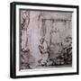 St. Peter's Prayer Before the Raising of Tabitha, circa 1654-55-Rembrandt van Rijn-Framed Giclee Print