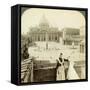 St Peter's Square and Basilica and the Vatican, Rome, Italy-Underwood & Underwood-Framed Stretched Canvas