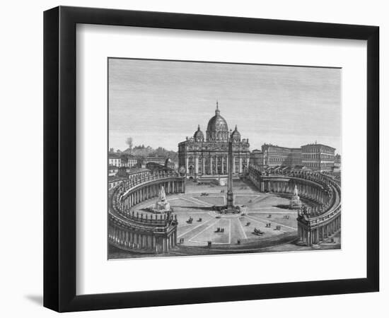 St. Peter's Square and Basilica-null-Framed Giclee Print