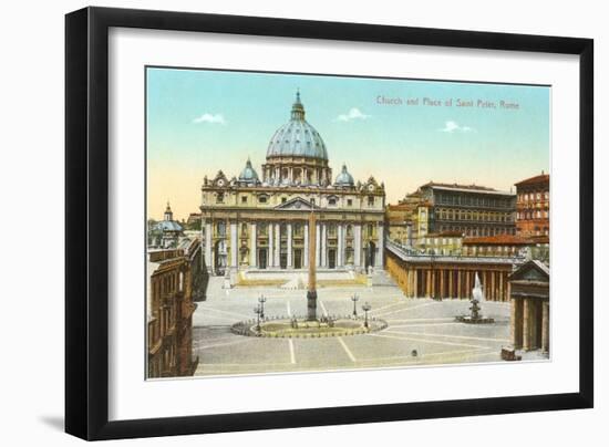 St. Peter's Square and Cathedral, Rome, Italy-null-Framed Art Print