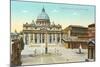 St. Peter's Square and Cathedral, Rome, Italy-null-Mounted Art Print