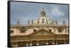 St Peter's Square and St Peter's Basilica at Vatican City, center of Catholic Church, Rome, Ital...-null-Framed Stretched Canvas