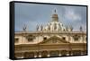 St Peter's Square and St Peter's Basilica at Vatican City, center of Catholic Church, Rome, Ital...-null-Framed Stretched Canvas