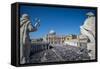 St. Peter's Square and St. Peter's Basilica during a Mass marking the Jubilee for Catechists-Godong-Framed Stretched Canvas