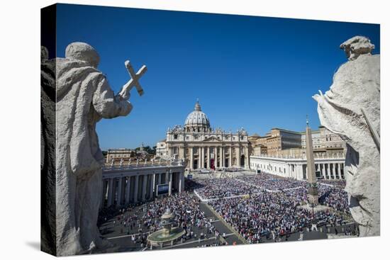 St. Peter's Square and St. Peter's Basilica during a Mass marking the Jubilee for Catechists-Godong-Stretched Canvas