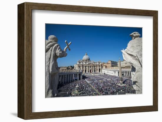 St. Peter's Square and St. Peter's Basilica during a Mass marking the Jubilee for Catechists-Godong-Framed Photographic Print