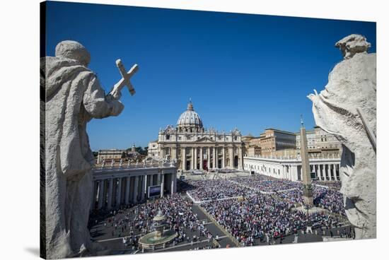 St. Peter's Square and St. Peter's Basilica during a Mass marking the Jubilee for Catechists-Godong-Stretched Canvas