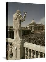 St. Peter's Square, Easter 1975, Rome, Lazio, Italy-Christina Gascoigne-Stretched Canvas