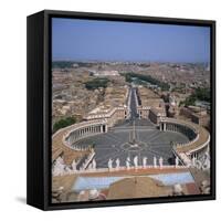 St. Peter's Square, the Vatican, Rome, Lazio, Italy, Europe-Roy Rainford-Framed Stretched Canvas