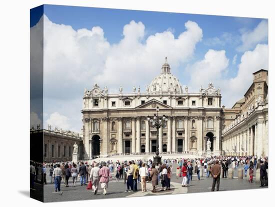 St. Peter's Square, Vatican, Rome, Lazio, Italy-Peter Scholey-Stretched Canvas