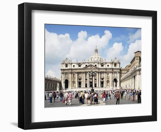 St. Peter's Square, Vatican, Rome, Lazio, Italy-Peter Scholey-Framed Photographic Print