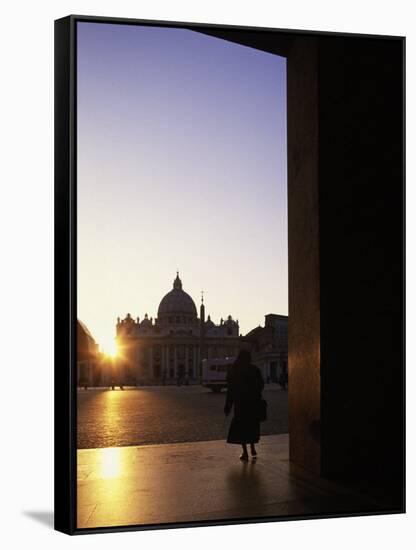 St. Peter's Square, Vatican State, Rome, Italy-Angelo Cavalli-Framed Stretched Canvas