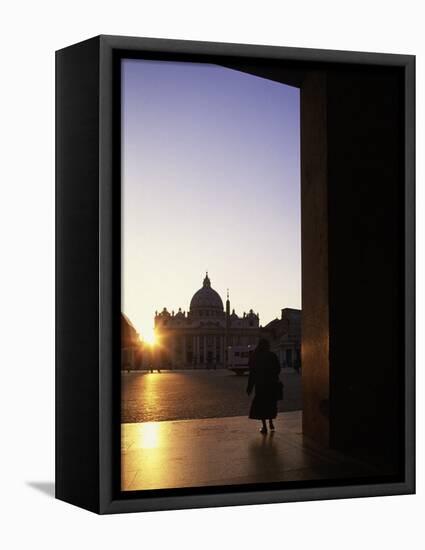 St. Peter's Square, Vatican State, Rome, Italy-Angelo Cavalli-Framed Stretched Canvas