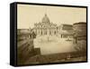 St. Peter's Square-Giacomo Brogi-Framed Stretched Canvas