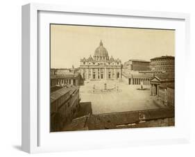 St. Peter's Square-Giacomo Brogi-Framed Photographic Print