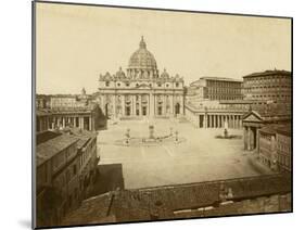 St. Peter's Square-Giacomo Brogi-Mounted Photographic Print