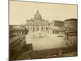 St. Peter's Square-Giacomo Brogi-Mounted Photographic Print