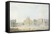 St. Peter's, the Basilica and the Piazza-Francesco Panini-Framed Stretched Canvas