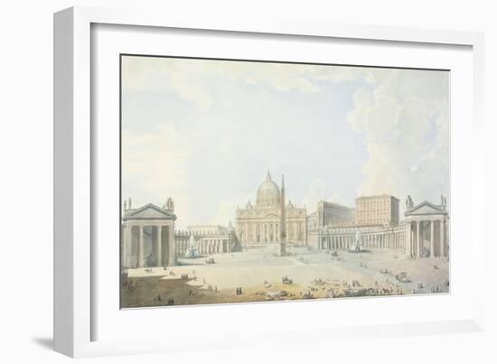 St. Peter's, the Basilica and the Piazza-Francesco Panini-Framed Giclee Print