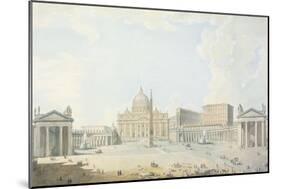 St. Peter's, the Basilica and the Piazza-Francesco Panini-Mounted Giclee Print