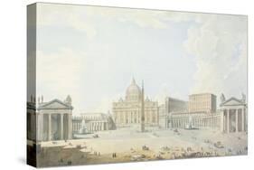 St. Peter's, the Basilica and the Piazza-Francesco Panini-Stretched Canvas