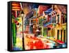 St Peter Street Jive - New Orleans-Diane Millsap-Framed Stretched Canvas