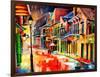 St Peter Street Jive - New Orleans-Diane Millsap-Framed Art Print