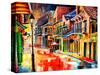 St Peter Street Jive - New Orleans-Diane Millsap-Stretched Canvas