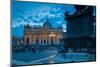 St. Peters and Piazza San Pietro at Dusk, Vatican City, UNESCO World Heritage Site, Rome, Lazio-Frank Fell-Mounted Photographic Print