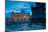 St. Peters and Piazza San Pietro at Dusk, Vatican City, UNESCO World Heritage Site, Rome, Lazio-Frank Fell-Mounted Photographic Print