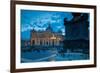 St. Peters and Piazza San Pietro at Dusk, Vatican City, UNESCO World Heritage Site, Rome, Lazio-Frank Fell-Framed Photographic Print