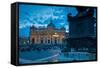 St. Peters and Piazza San Pietro at Dusk, Vatican City, UNESCO World Heritage Site, Rome, Lazio-Frank Fell-Framed Stretched Canvas