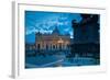 St. Peters and Piazza San Pietro at Dusk, Vatican City, UNESCO World Heritage Site, Rome, Lazio-Frank Fell-Framed Photographic Print