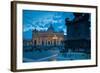 St. Peters and Piazza San Pietro at Dusk, Vatican City, UNESCO World Heritage Site, Rome, Lazio-Frank Fell-Framed Photographic Print