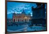 St. Peters and Piazza San Pietro at Dusk, Vatican City, UNESCO World Heritage Site, Rome, Lazio-Frank Fell-Framed Photographic Print