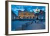 St. Peters and Piazza San Pietro at Dusk, Vatican City, UNESCO World Heritage Site, Rome, Lazio-Frank Fell-Framed Photographic Print