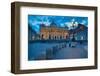 St. Peters and Piazza San Pietro at Dusk, Vatican City, UNESCO World Heritage Site, Rome, Lazio-Frank Fell-Framed Photographic Print