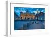 St. Peters and Piazza San Pietro at Dusk, Vatican City, UNESCO World Heritage Site, Rome, Lazio-Frank Fell-Framed Photographic Print