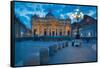 St. Peters and Piazza San Pietro at Dusk, Vatican City, UNESCO World Heritage Site, Rome, Lazio-Frank Fell-Framed Stretched Canvas