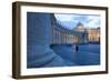 St. Peters and Piazza San Pietro at Dusk, Vatican City, UNESCO World Heritage Site, Rome, Lazio-Frank Fell-Framed Photographic Print